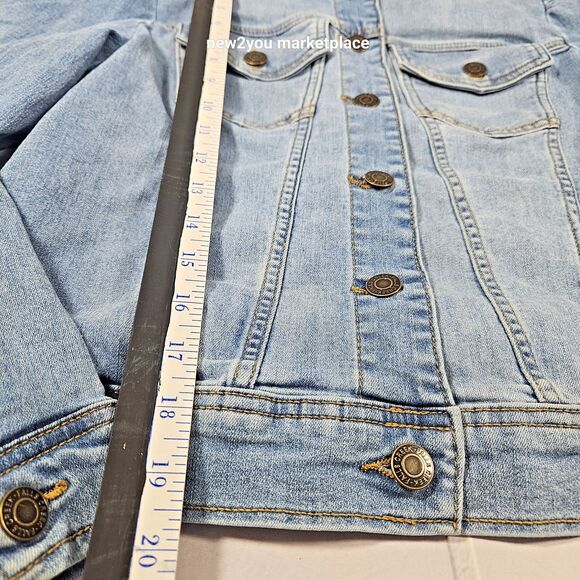 Falls Creek Denim Jacket Girls Size large Long Sleeve Button Up jean jacket - Picture 7 of 12